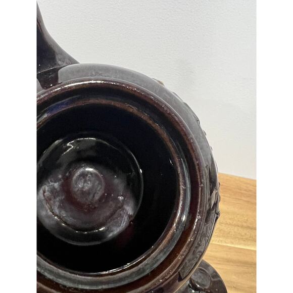 Vintage Brown Betty Style 'India Tea' Tea Pot - Maker Unknown - Picture 7 of 9